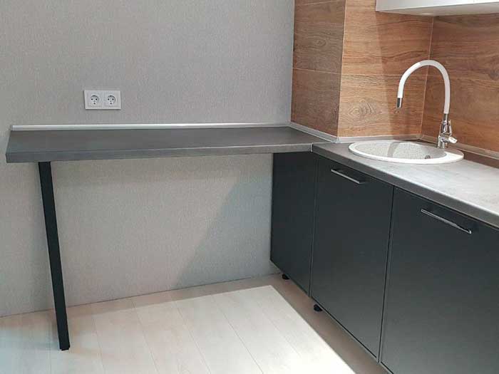 проект кухни в белом цвете